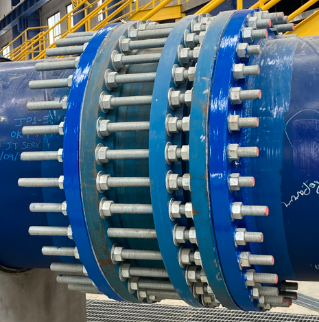 Carrete de Desmontaje ANSI 300 instalado en tubería industrial